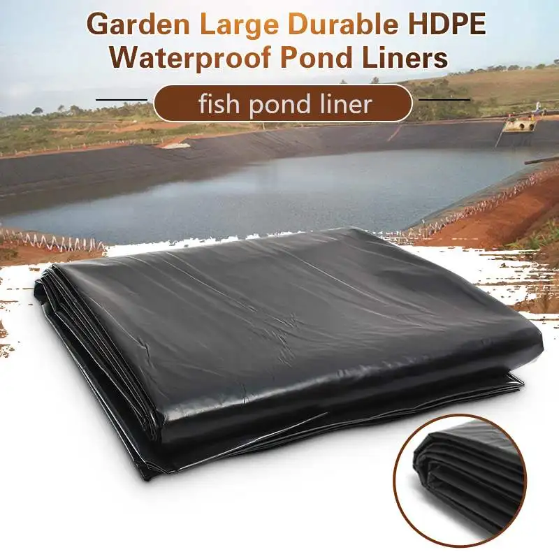 

3x10 м 0,12 мм черный HDPE подкладка для рыбного пруда Садовый пруд Ландшафтный бассейн усиленный толстый сверхпрочный водонепроницаемый мембра...