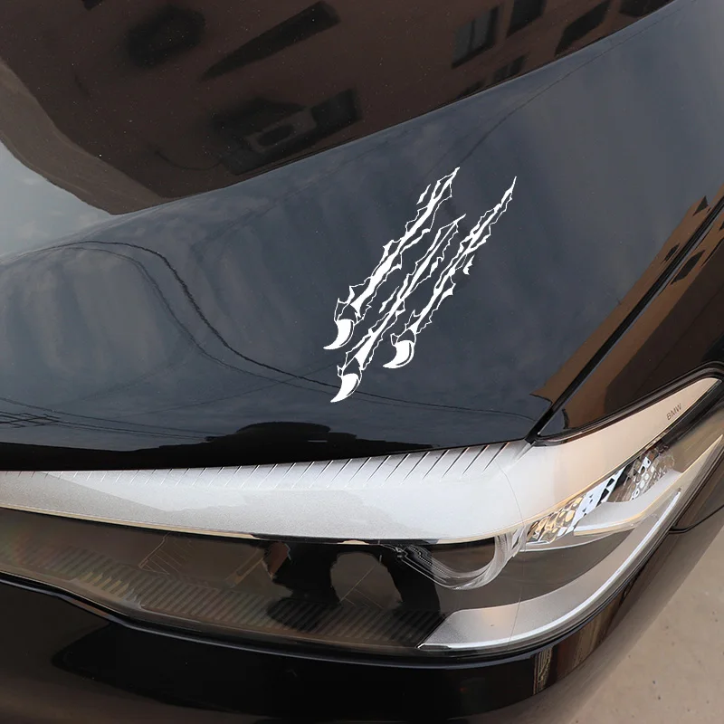 

YJZT 5.5X17CM Claw Ripped Cartoon Waterproof Vinyl Decal Car Door Bumper Decoration Stickers C25-0748