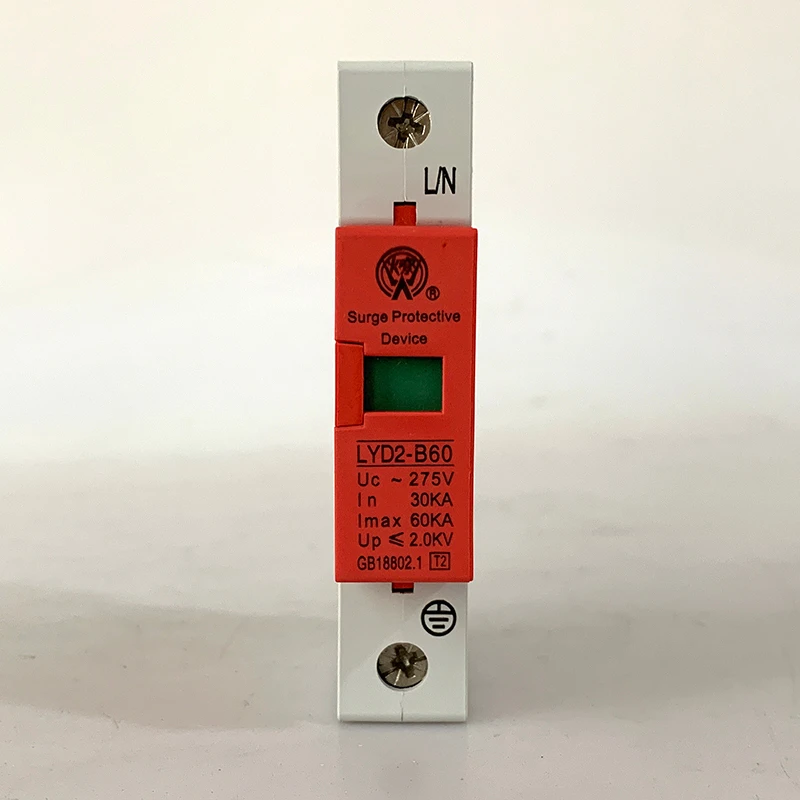 B60 1P 30KA ~ 60KA 275V 385V 420V AC SPD домашний стабилизатор напряжения защитный низковольтный