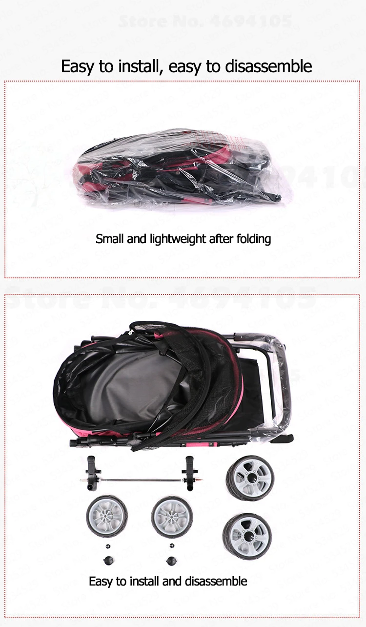 H Ultralight Dog Stroller/Cat Puppy Travelling Carrier Cart Walking/Shopping Stroller Folding Pet Buggy House/Kennel Parm Дом и сад