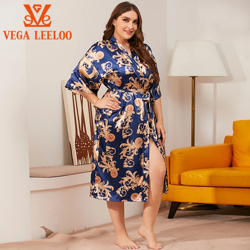 

Новое поступление, шелковое пятно, женские длинные халаты, женская ночная рубашка, размеры 4XL