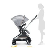 brand top quality baby stroller luxury pram foldable carriage compact light