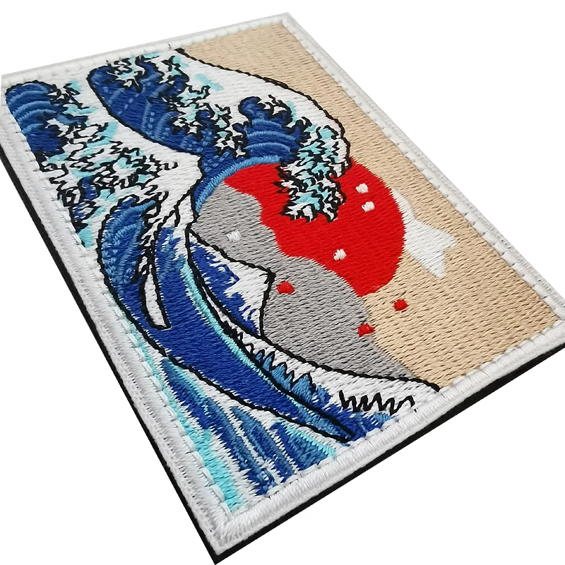 Картина Ukiyo канагава японский художник Национальный стиль искусственная эмблема