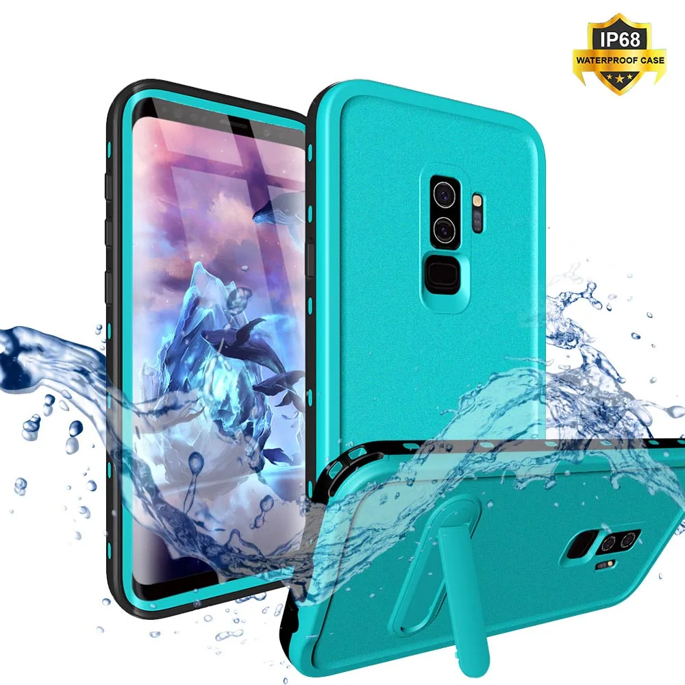 

Stand Waterproof Case for Samsung S20 S10 S8 S9 Plus Outdoor Swimming Shockproof Cover for Samsung Note 9 10 Plus Kickstand Capa