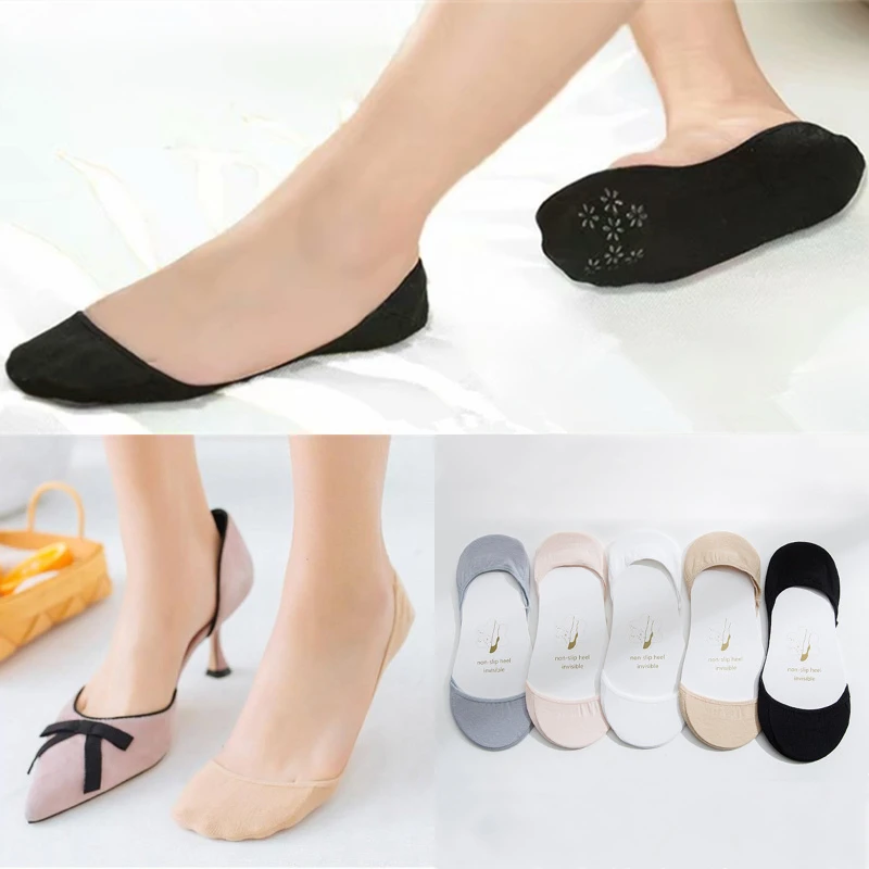 

Thin Boat Socks Super Shallow Mouth Invisible Socks Silicone Non-slip High Heel Sweat-absorbent Socks Wholesale
