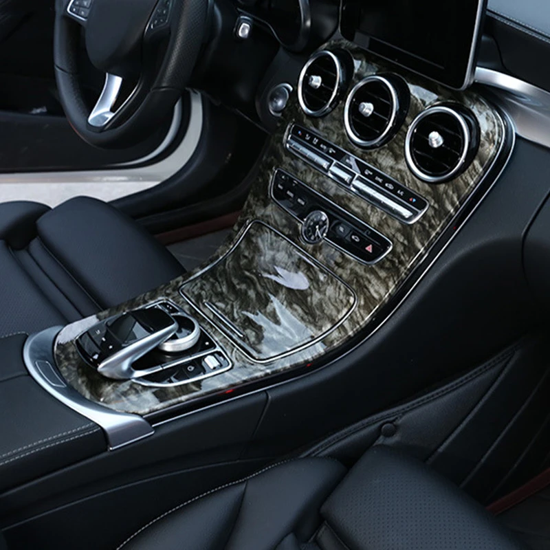 Украшение панели центральной консоли с мраморным рисунком из АБС пластика 2 шт.