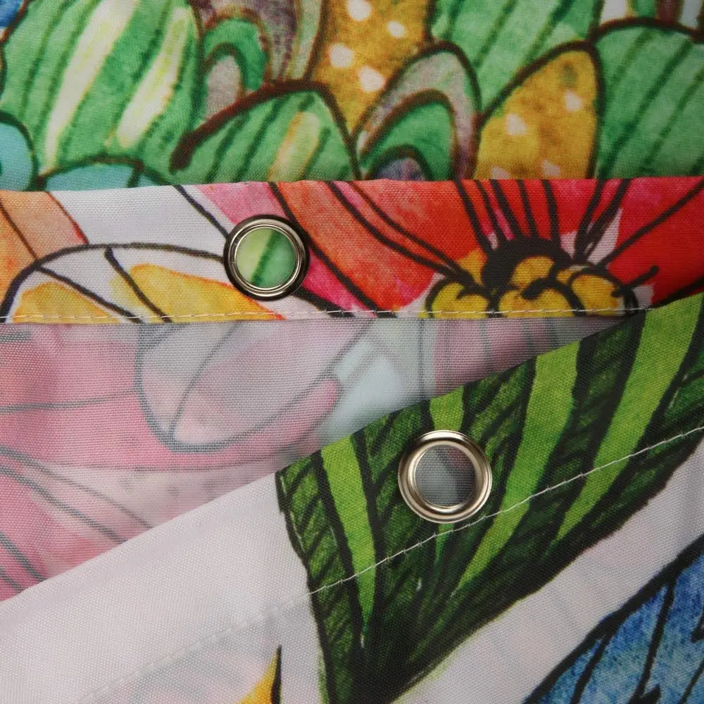 Красочные цветы птицы занавески для душа набор с 12 крючками Аксессуары ванной