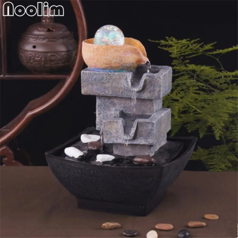 Полимерный креативный комнатный фэн-шуй поворотный водяной фонтан украшение для