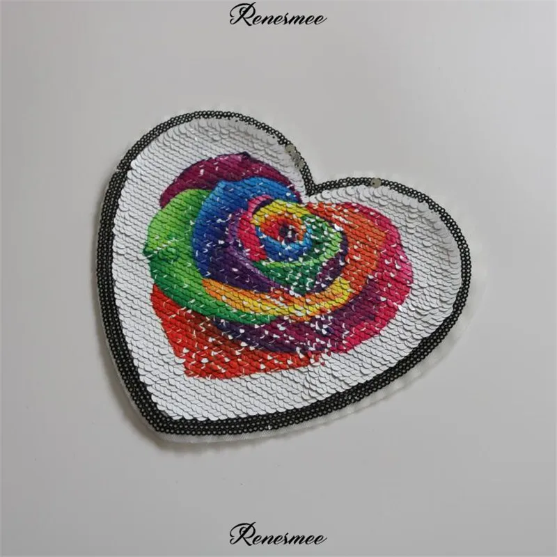 1 шт. блестки сердце вышитые ткани наклейки украшения из пришиты на DIY без клея