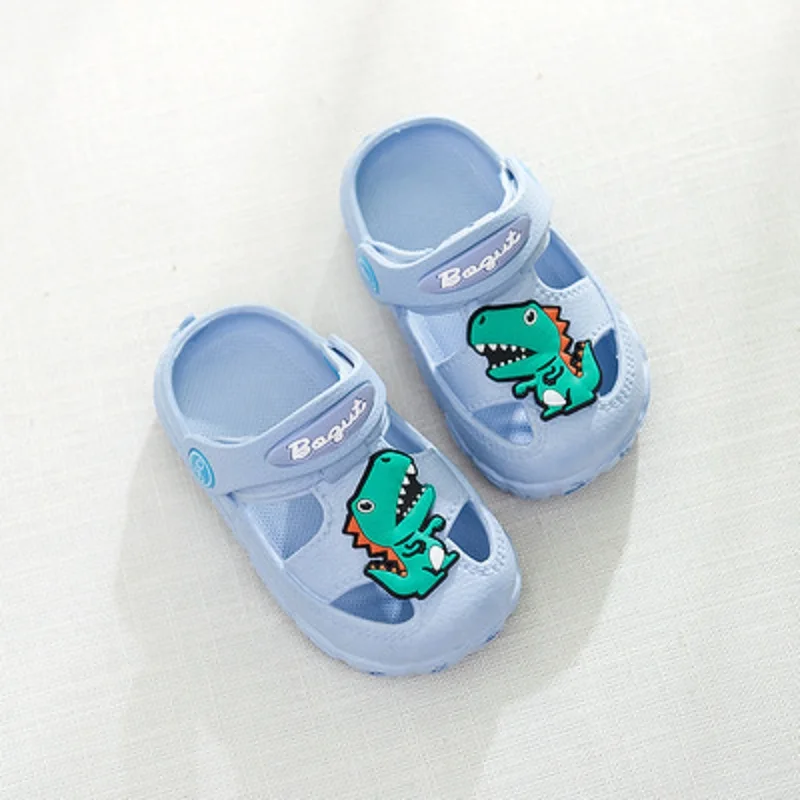 2020 летние детские тапочки для мальчиков и девочек Обувь с динозавром