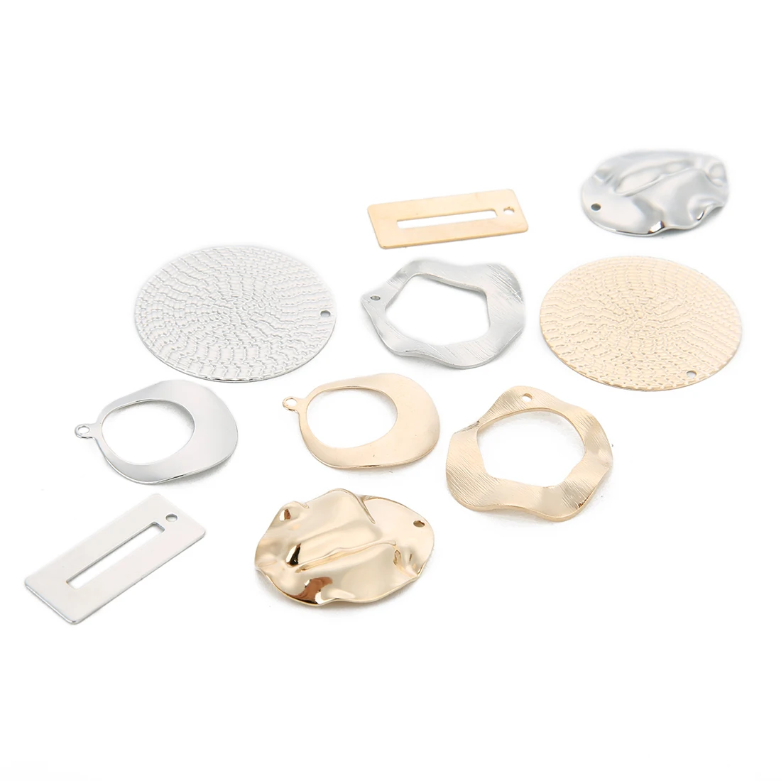 10 шт./лот искусственные медные серьги неправильной геометрической формы в стиле