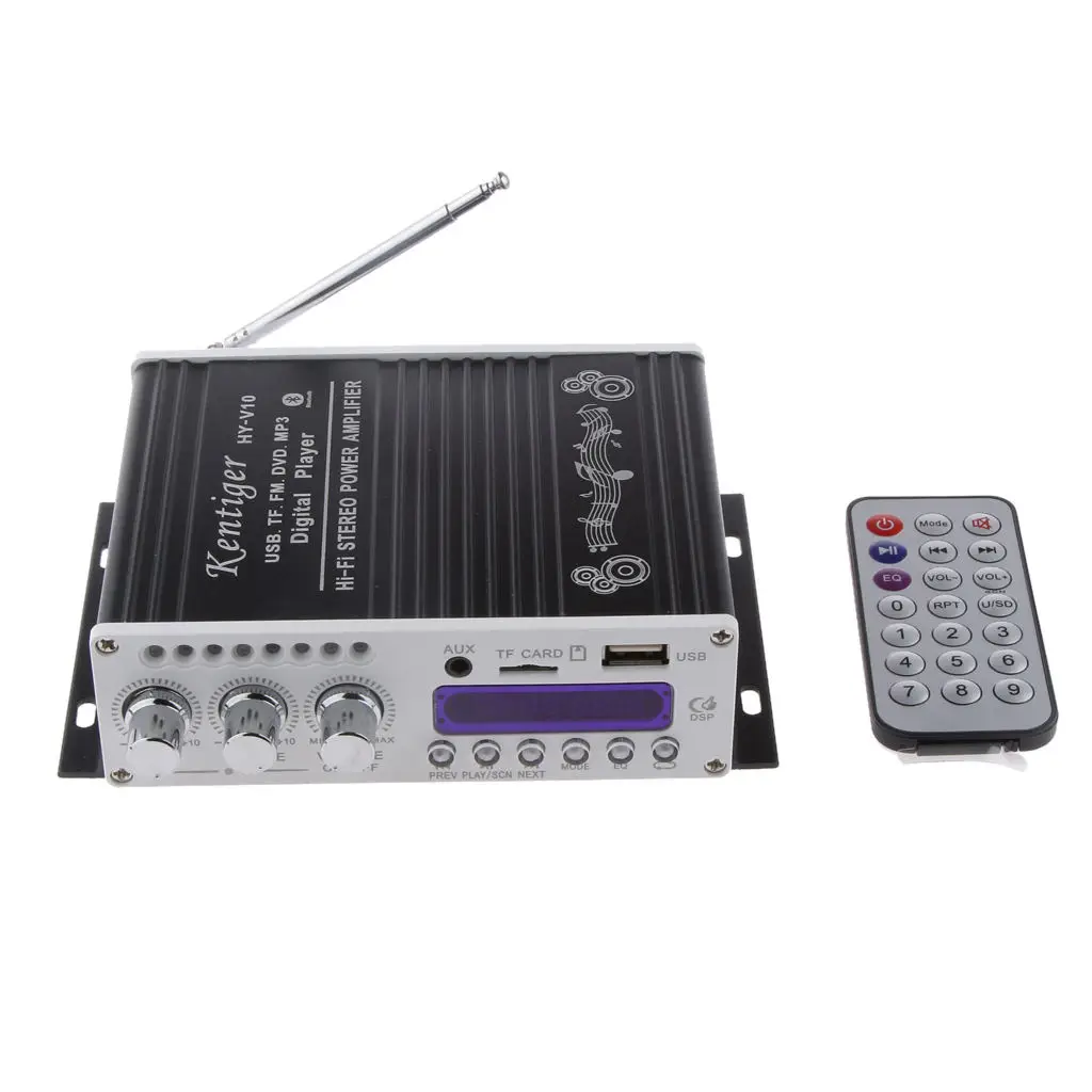 

HY-V10 Bluetooth Hi-Fi Stereo Car Amplifier 200W 2CH Booster TF FM MP3 USB