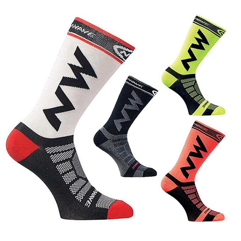 Компрессионные носки мужские женские велосипедные походные футбольные тканевые