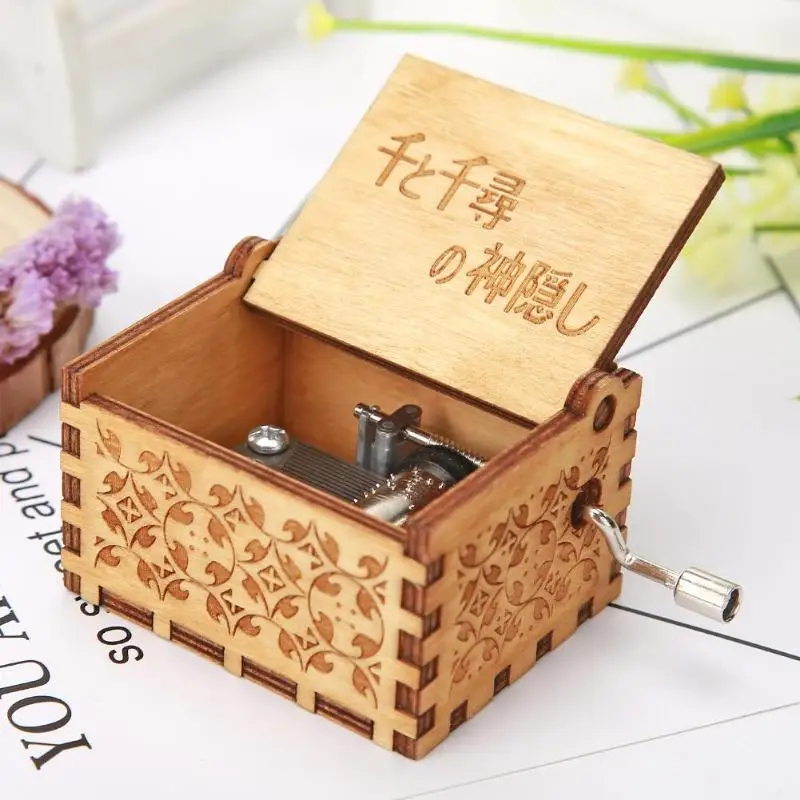 Ретро резная деревянная ручная королева музыкальная шкатулка Zelda для