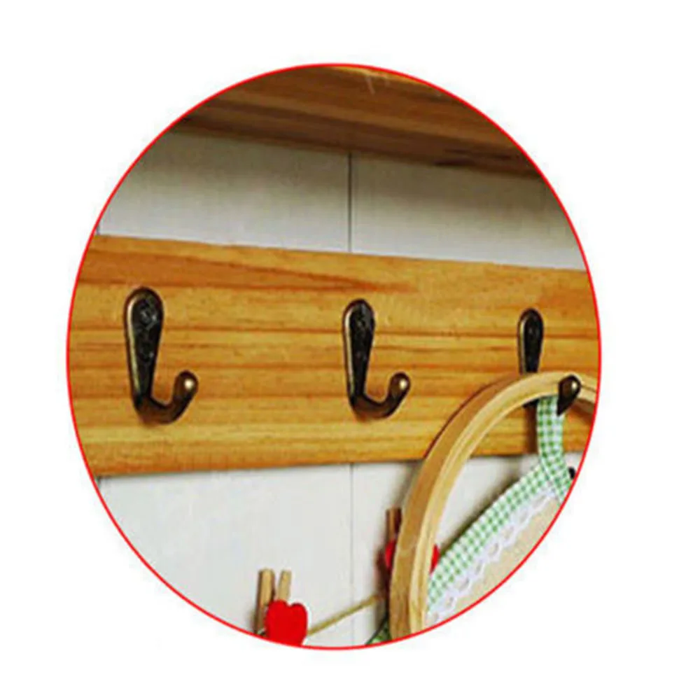 

10PCS Metal Antique Wall Door Hooks Hanger For Key Clothes Coat Hat Bags Towel Holder Zinc Alloy Bathroom Accessoreis