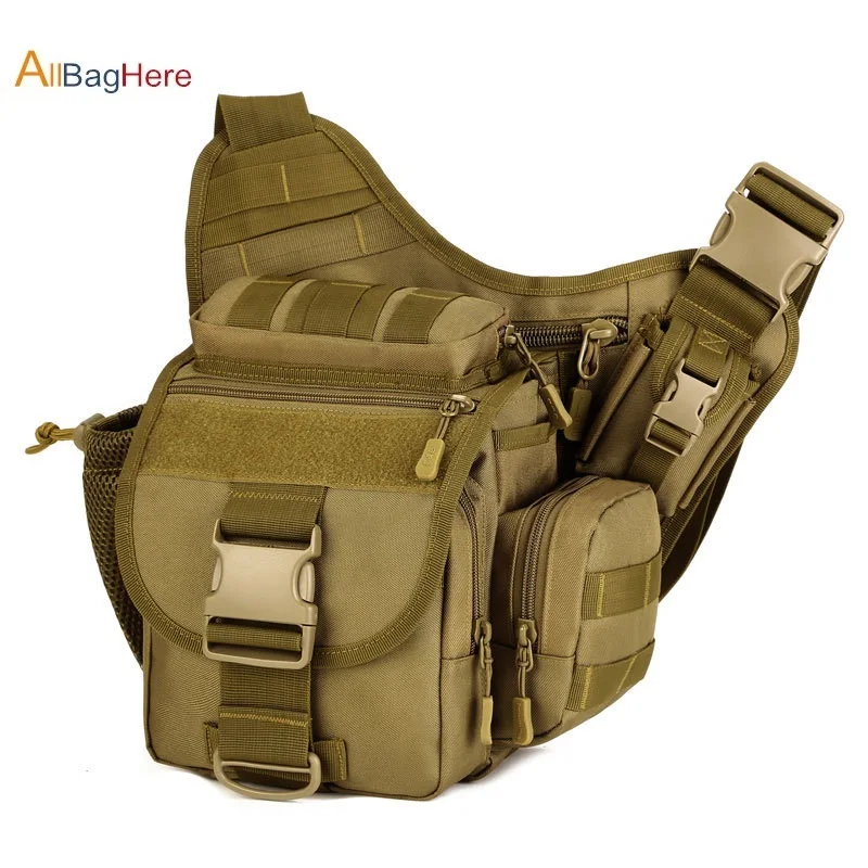 

Military Camouflage CrossBody Pack Sport Single Strap Shoulder Bags Camera Travel Climbing Camping Hiking Messenger Saddle Bag