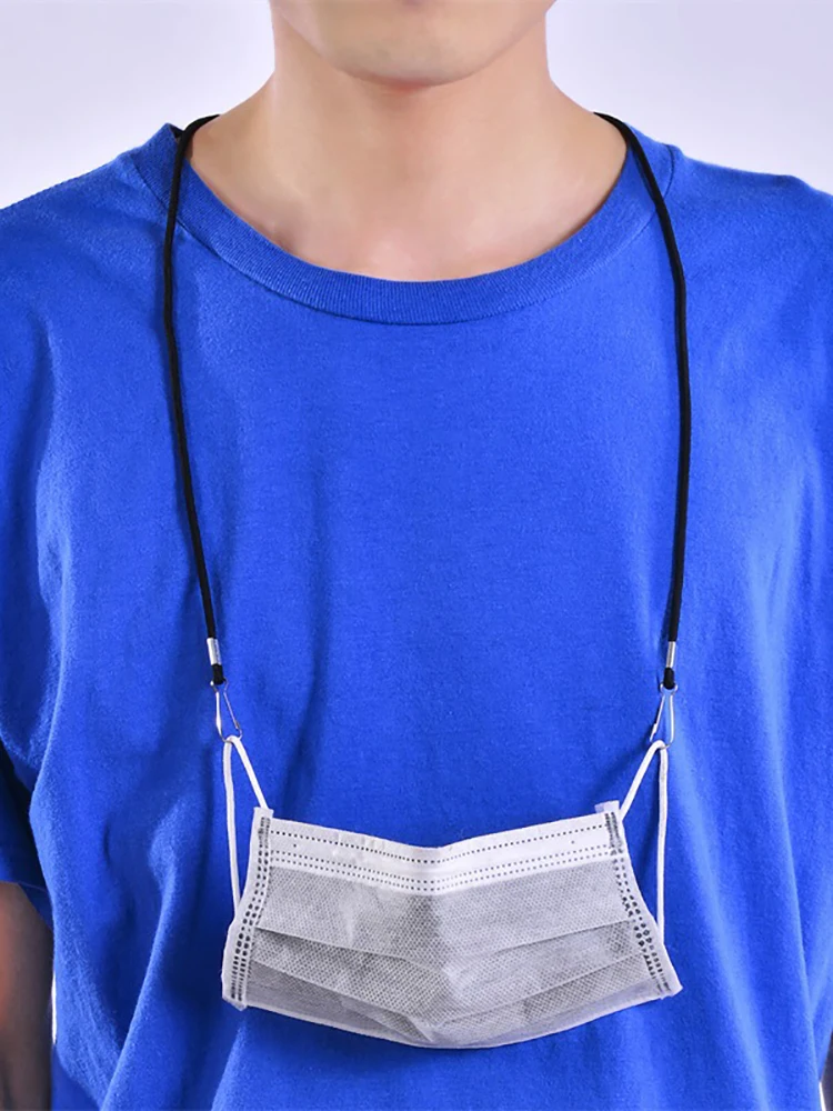 

Q New Non-marking Mask Lanyard Mask storage artifact Portable mask storage chain Student chains for storing masks Glasses holder