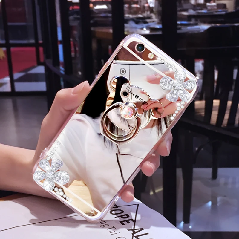 Зеркальный чехол для Huawei Mate 10 20 20X Lite Pro Nova 2i P Smart Plus 2018 2019 Y6 Y7 Y9 Prime кольцевой