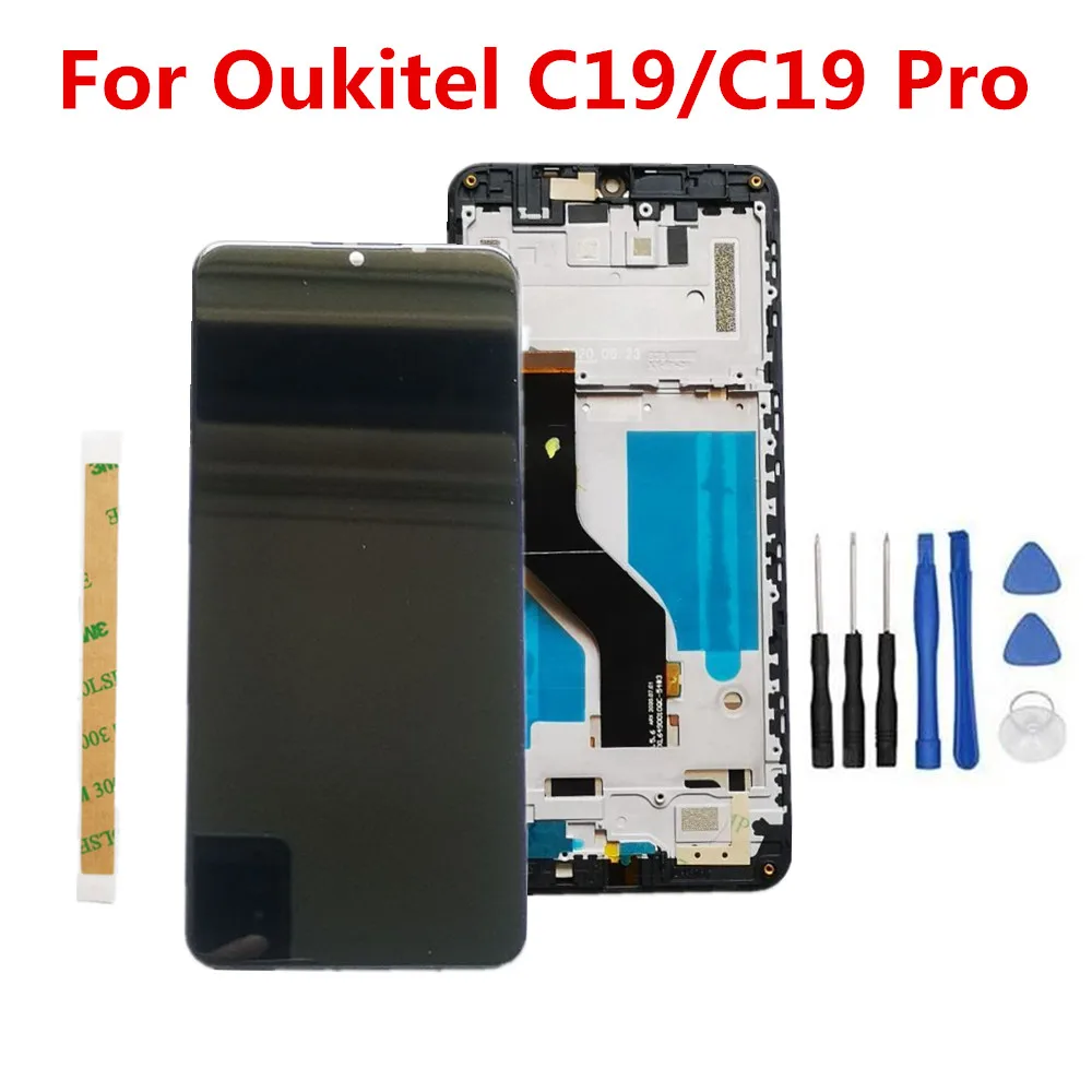6,49 дюймов OUKITEL C19/C19 Pro ЖК-дисплей Дисплей с рамкой + кодирующий преобразователь сенсорного экрана в сборе оригинальный новый ЖК-дисплей + Стекло с инструментами