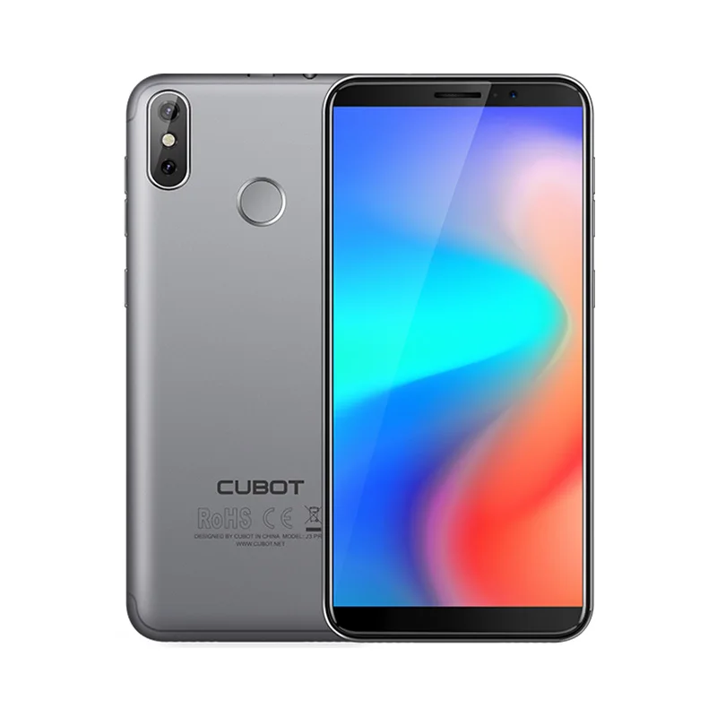 Gray Cubot J3 Pro Android go телефон 5," 18:9 полный Экран задняя Двойная камера 13MP+ 2MP MT6739 Quad-Core 1 Гб+ 16 GB 4G LTE фигер ID 2800 мАч Смартфон - Цвет: Gray
