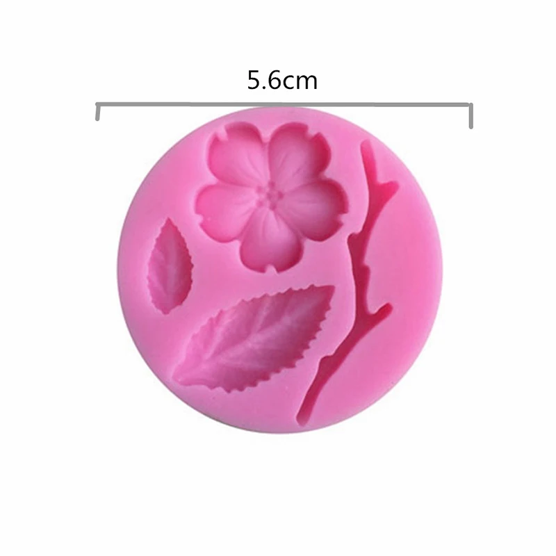 

1PC Candy Mould Peach Blossom Shape Fondant Molds Cake Stencils Kitchen DIY Tools Random Color Silicone Mold Cake Tool 3D