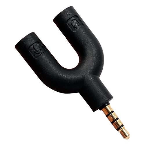 

3.5mm Earphone Microphone Adapter U Shape Audio Converter Mobile Line Splitter