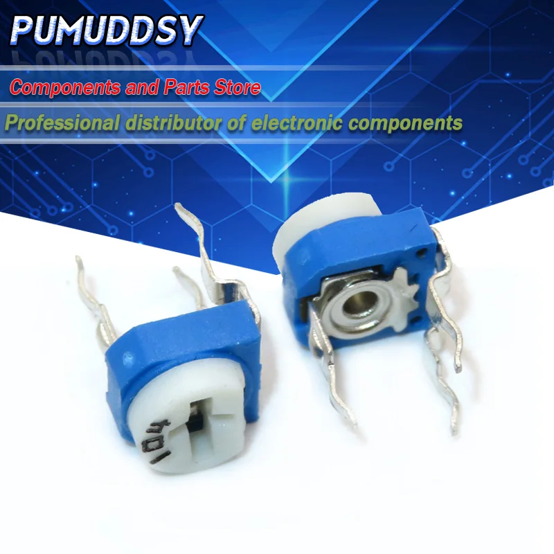 

Подстроечный резистор RM065, RM-065, 10 кОм, 103, RM065-103, 20 шт.