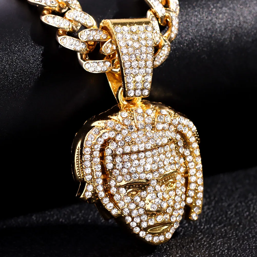 Ожерелье из кубинской панцирной цепи с портретом в американском стиле хип-хоп 13