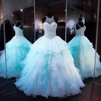 2019 newest quinceanera dresses ball gown beading sweet 16 dresses formal prom party gown vestido de 15 anos bm117