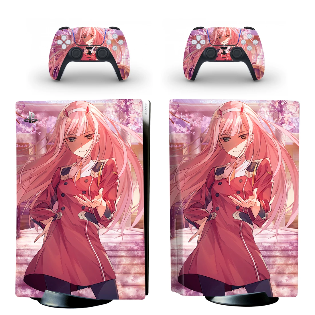 Дорогой в FRANXX PS5 Стандартный диск Наклейка Обложка для консоли PlayStation 5 и 2