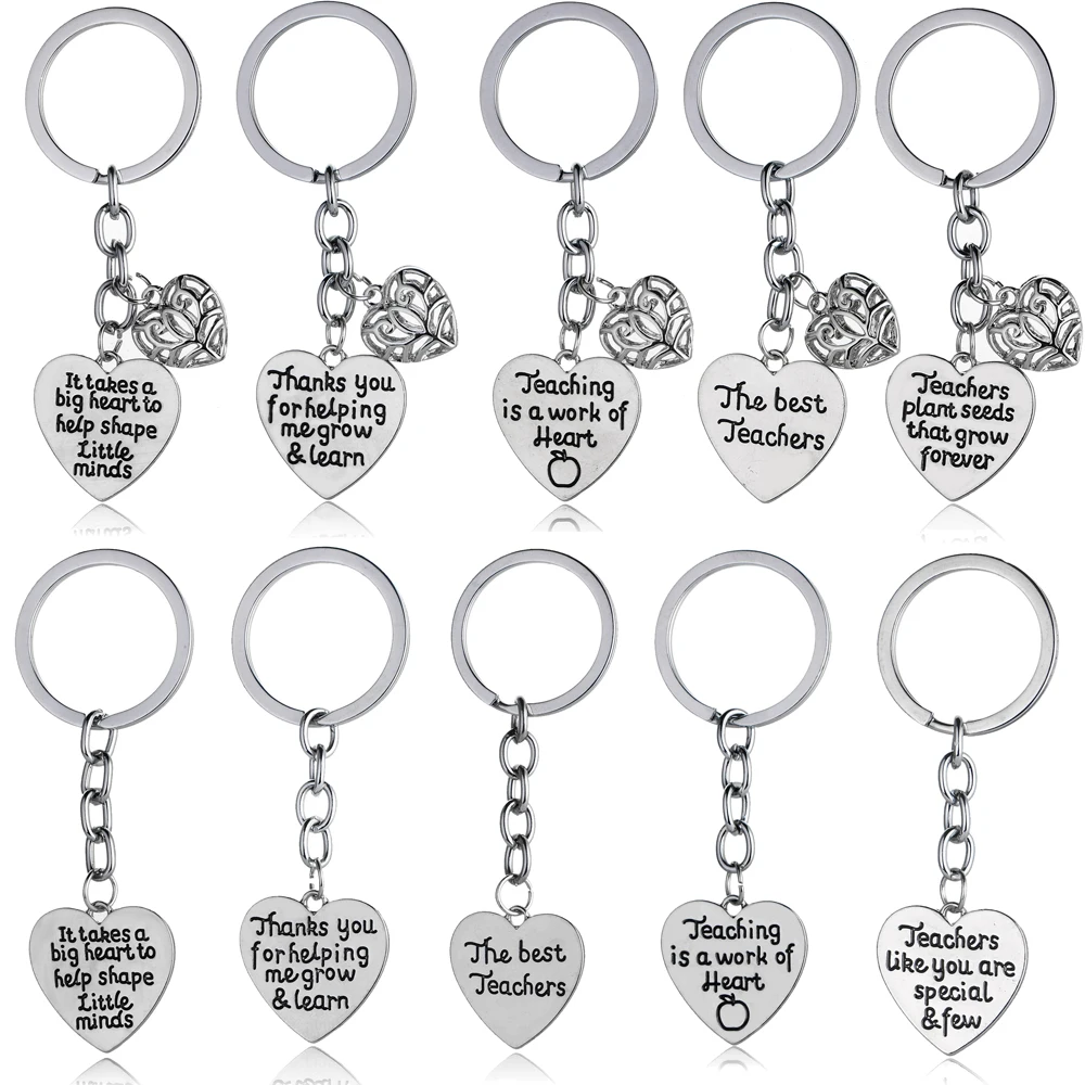Учительские брелоки Обучающие это работа подвеска в виде сердца полые форме