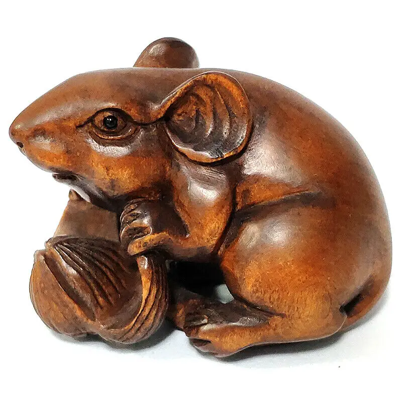 

Коллекционная резьба Y7823 - 20 лет, 2 дюйма, ручная резка, ящик, древесина, резка: мышь