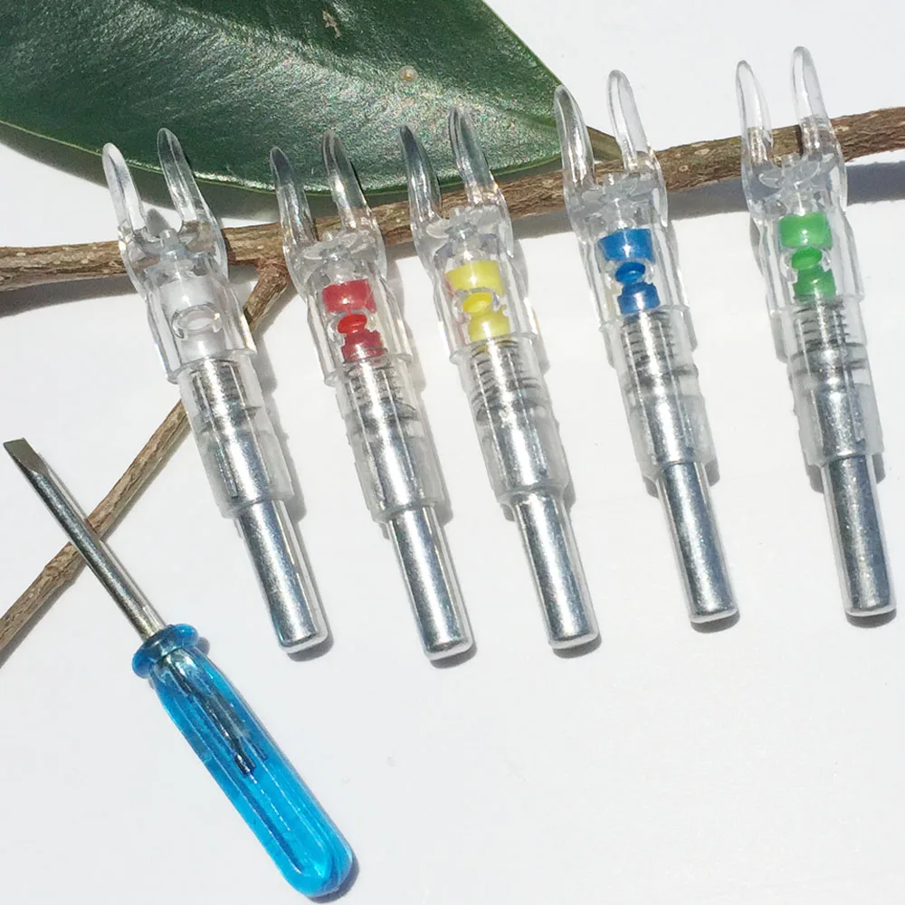 3/6 шт 5 цветов стрельба из лука освещенная стрелка Nock лук струна активированный