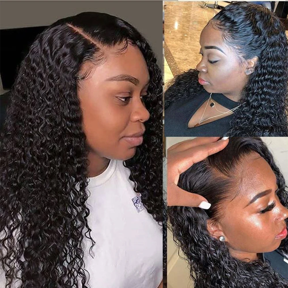 Парик из натуральных волос с прозрачной глубокой волной 13 х4 дюймов | Шиньоны и