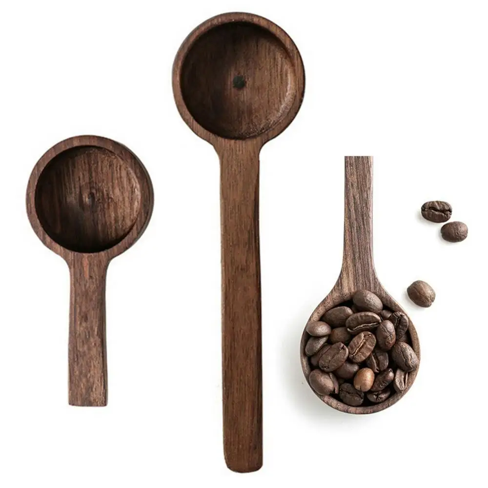 

Walnut Wooden Measuring Spoon Scoop Coffee Beans Bar Kitchen Home Baking Tool