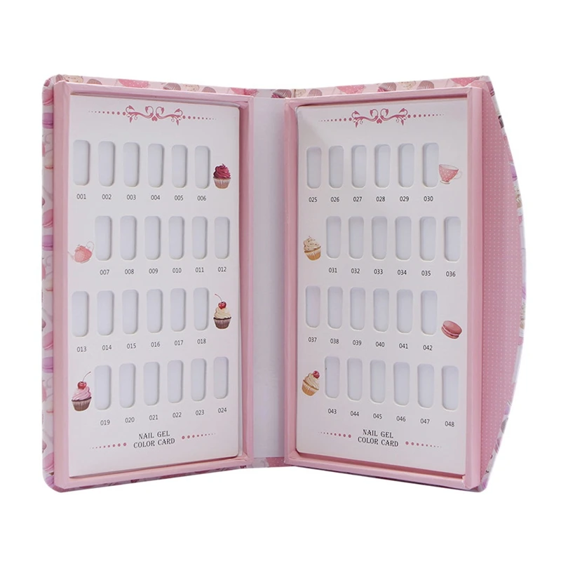 

48Grids Nail Tip Color Display Book Nail Polish Template Display Board Color Card Manicure Tool for Nail Art Display