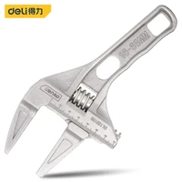 deli adjustable bathroom wrench multifunctional repair spanner nut wrench short shank large openings household repair tools