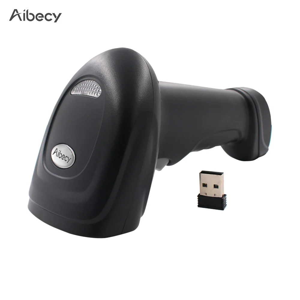 Aibecy ручной 2 4G беспроводной USB проводной 1D ПЗС сканер штрих кодов считыватель для