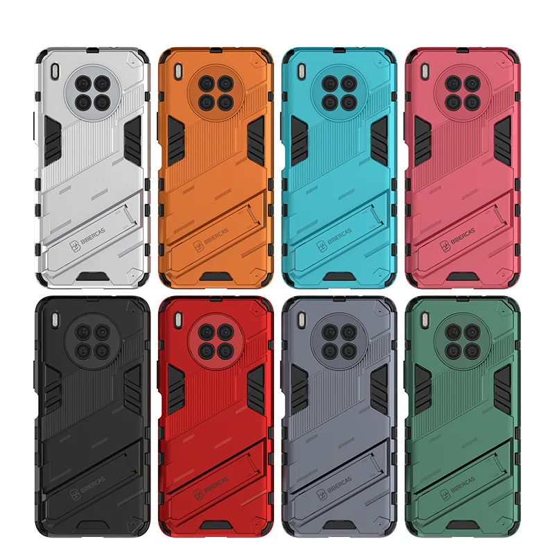 Holder Case For Huawei Nova 8i Cover For Huawei Nova 8i Capas PC Hard Kickstand Shockproof Back Cover For Huawei Nova 8i Fundas