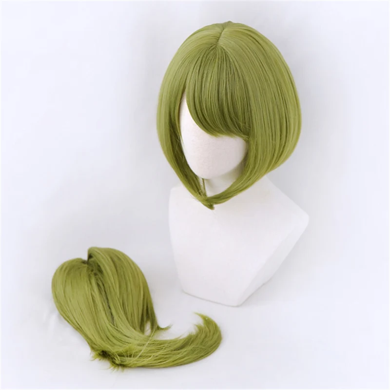 Парик для косплея по мотивам игры данганронпа термостойкий волос с зелеными