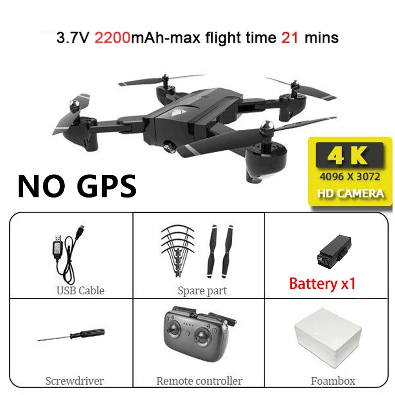 Black 4K 1B SG900 Wifi Радиоуправляемый Дрон с 720P 4K HD Двойная камера gps слежение за мной Квадрокоптер FPV Профессиональный беспилотник долгий срок службы батареи игрушка для детей - Цвет: Black 4K 1B