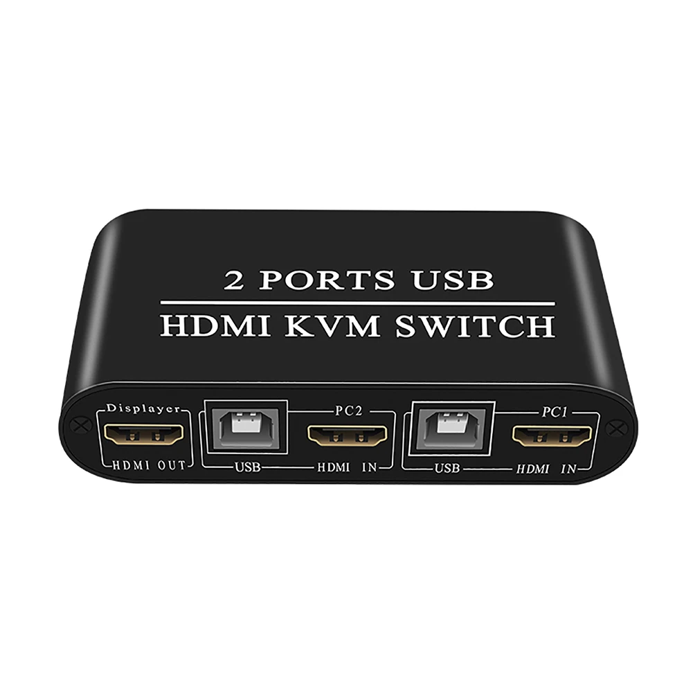 

KVM-переключатель с 2 портами HDMI-совместимый переключатель Прочный USB ручной переключатель Box разделитель клавиатуры мыши Макс порт поддержк...