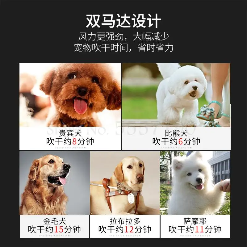 Фен для сушки шерсти домашних животных двухмоторная сушилка высокой мощности