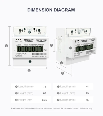 100A 110V 220V 50-60HZ LCD однофазный 2 провод 3 провода din-рейка кВт/ч Ватт час счетчик энергии для Америки