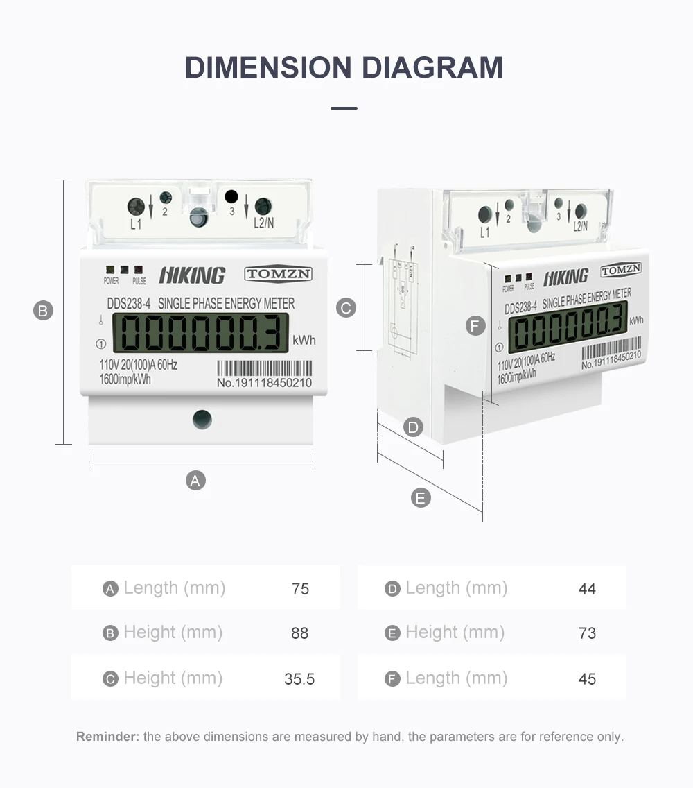 100A 110V 220V 50 60HZ LCD однофазный 2 провод 3 провода din рейка кВт/ч Ватт час счетчик