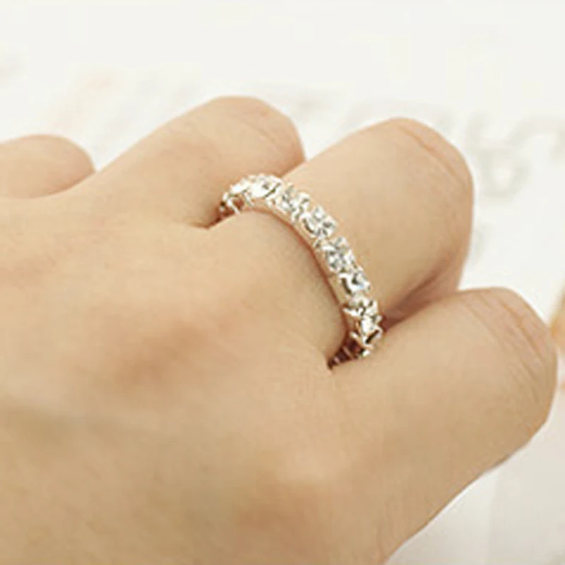 Женский Римский прозрачный циркониевый Кристальный кольцо стразы кристаллы в