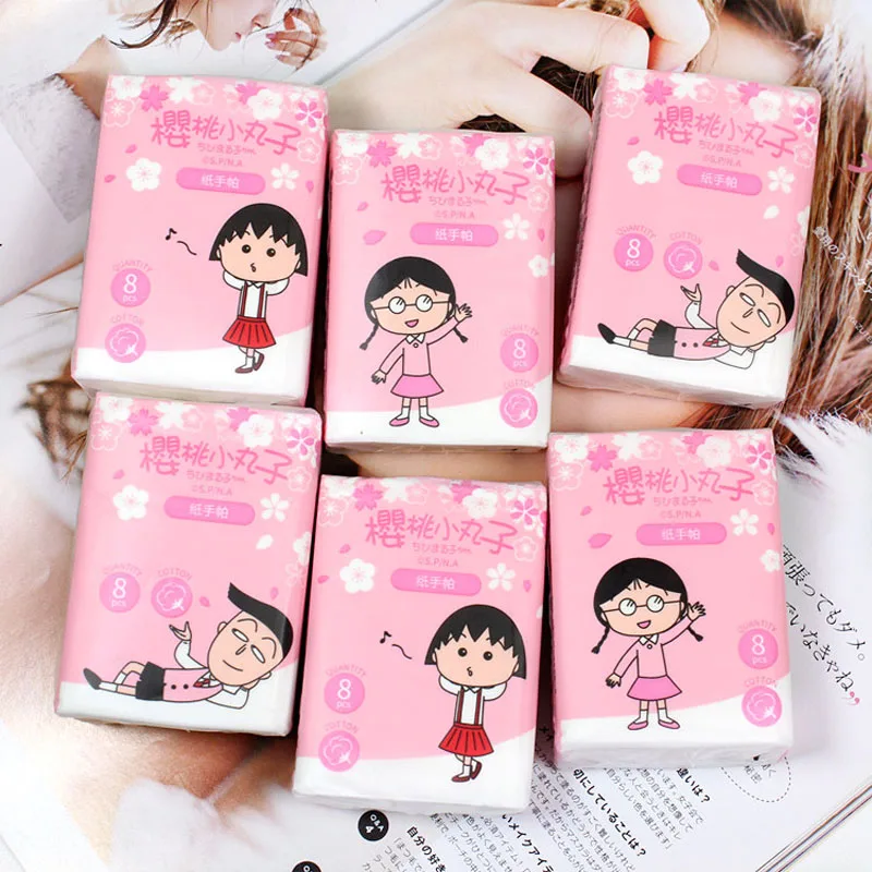 1 упаковка Kawaii Chibi Maruko салфетки для дня рождения декоративные 205*205 мм вечерние