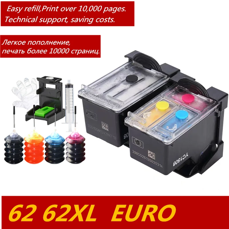 Gracemate 62XL многоразового совместимый для hp 62 xl для hp Envy 5540 5640 7640 5646 5541 5740 5742 5745 200 250 принтер