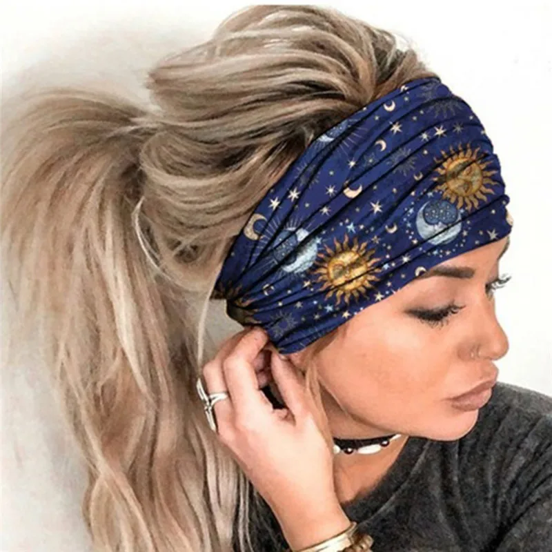 

Female Elastic Sports Wide Hair Band Outdoor Running Headscarf Casual Fitness Headband Clothing Accessories Leisure Headband