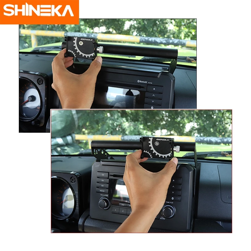 shineka gps stand for suzuki jimny jb74 2019 car mobile phone holder support bracket rod accessories for suzuki jimny 2019 2020 free global shipping